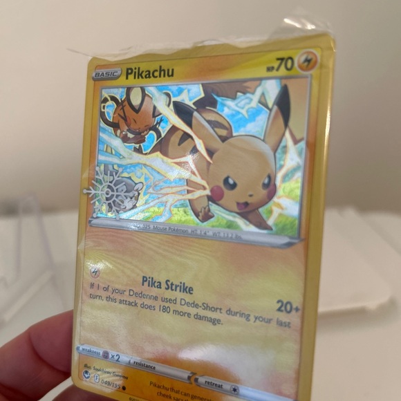 POKÉMON PIKACHU STAMPED SNOWFLAKE 2023 HOLIDAY ADVENT CARD 049/195 - Picture 4 of 5